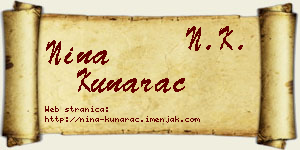 Nina Kunarac vizit kartica